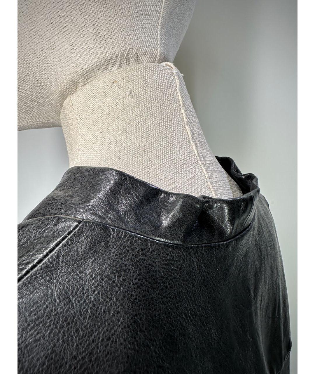 RICK OWENS Черный кожаный жилет, фото 5