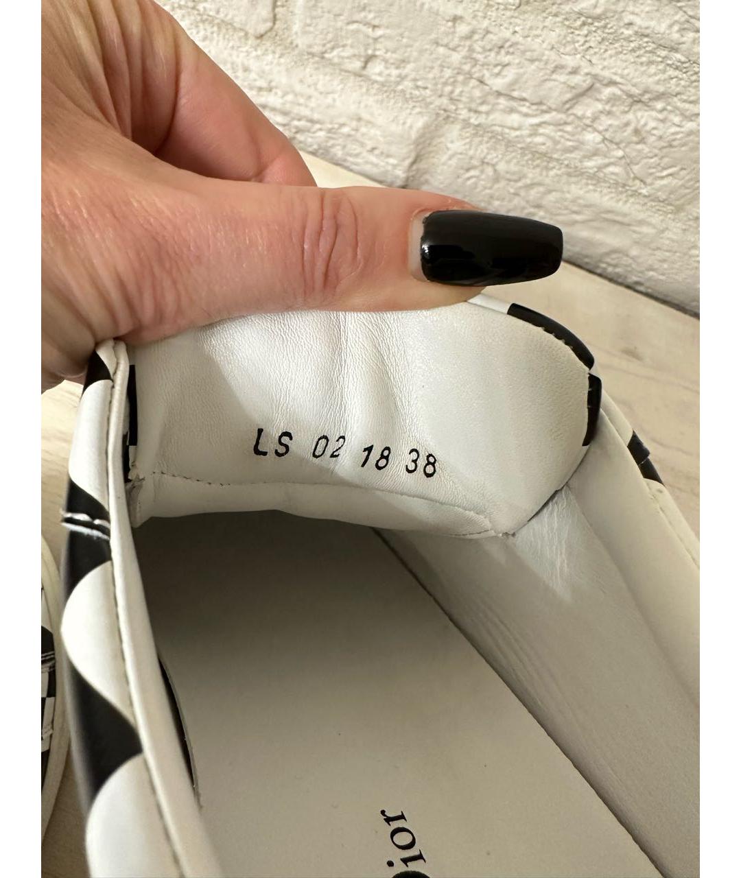 CHRISTIAN DIOR Белые кожаные кроссовки, фото 5
