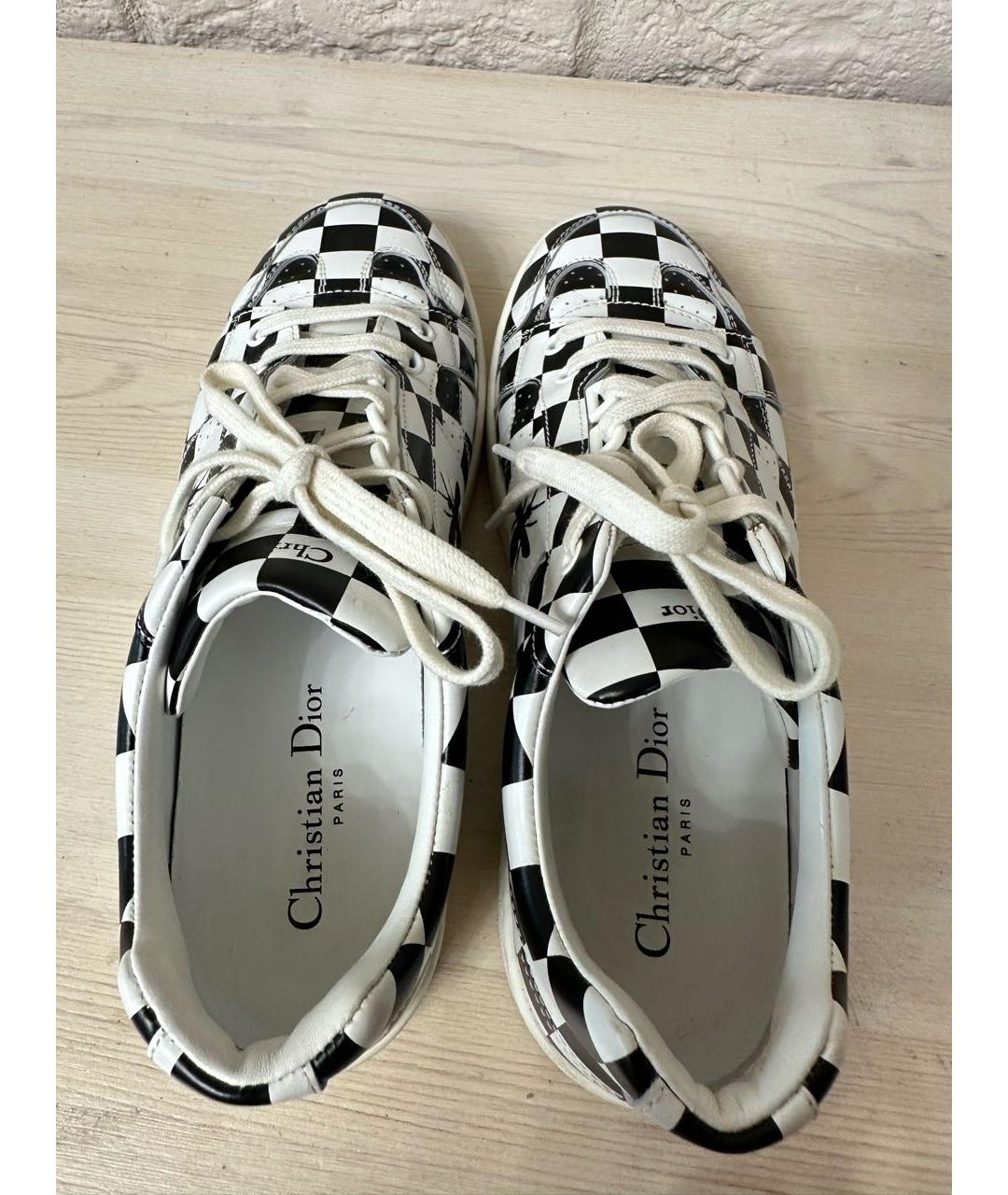 CHRISTIAN DIOR Белые кожаные кроссовки, фото 3