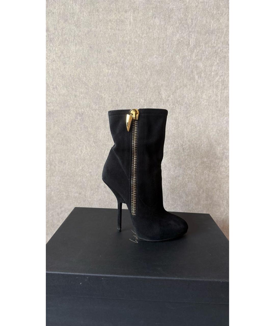 GIUSEPPE ZANOTTI DESIGN Черные замшевые ботильоны, фото 5