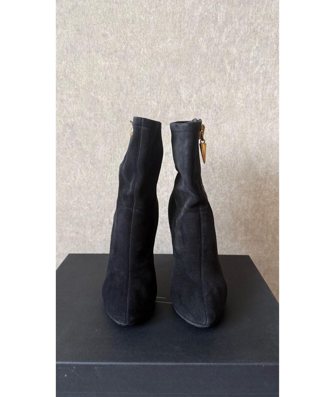 GIUSEPPE ZANOTTI DESIGN Черные замшевые ботильоны, фото 2