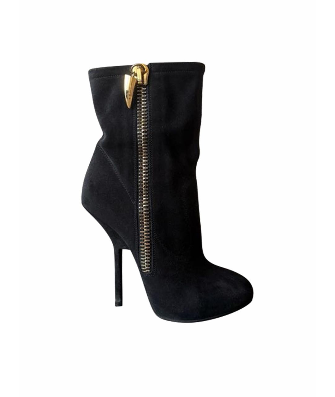 GIUSEPPE ZANOTTI DESIGN Черные замшевые ботильоны, фото 1