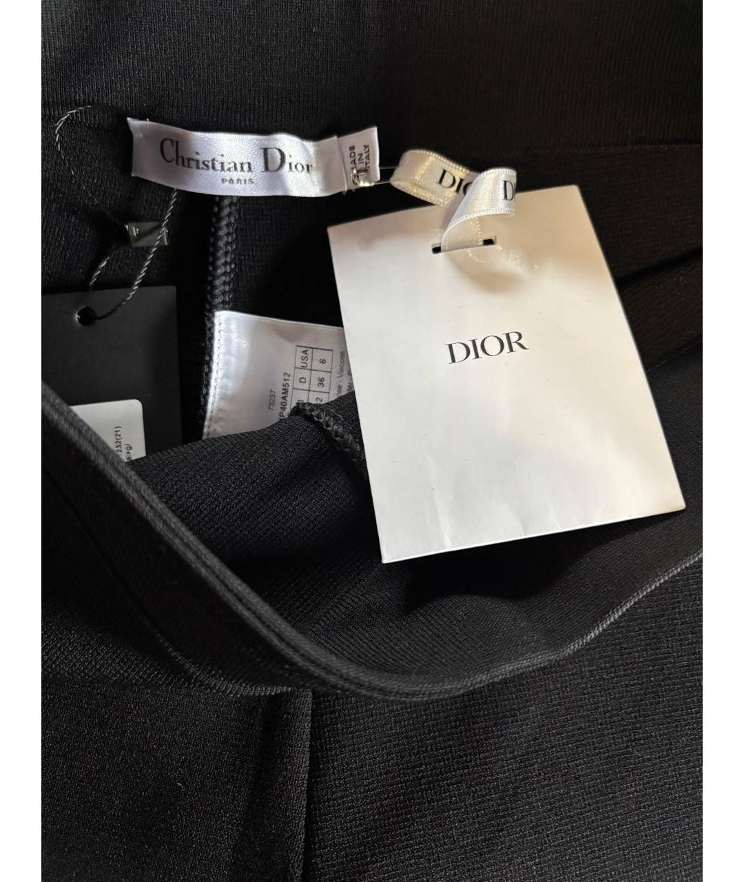 CHRISTIAN DIOR Черные вискозные леггинсы и велосипедки, фото 3