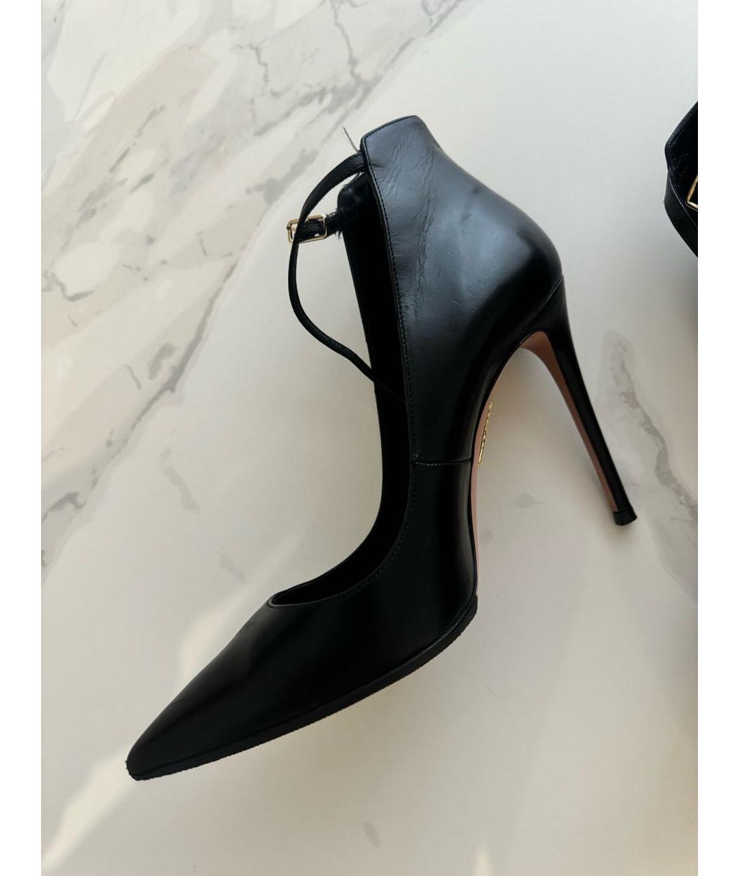 AQUAZZURA Черные кожаные туфли, фото 2