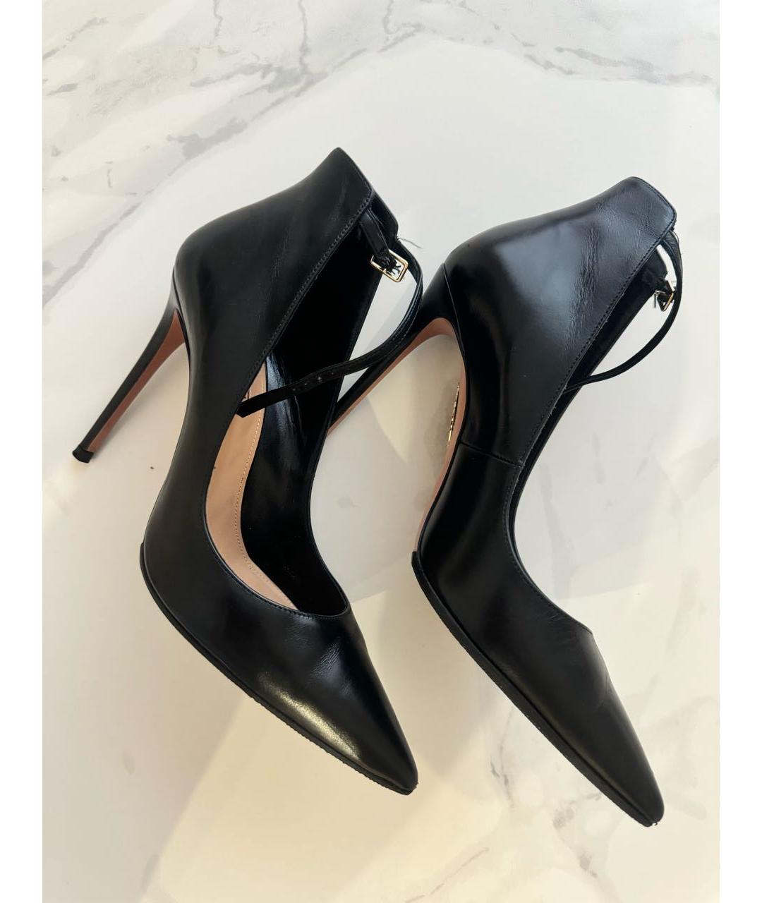 AQUAZZURA Черные кожаные туфли, фото 5