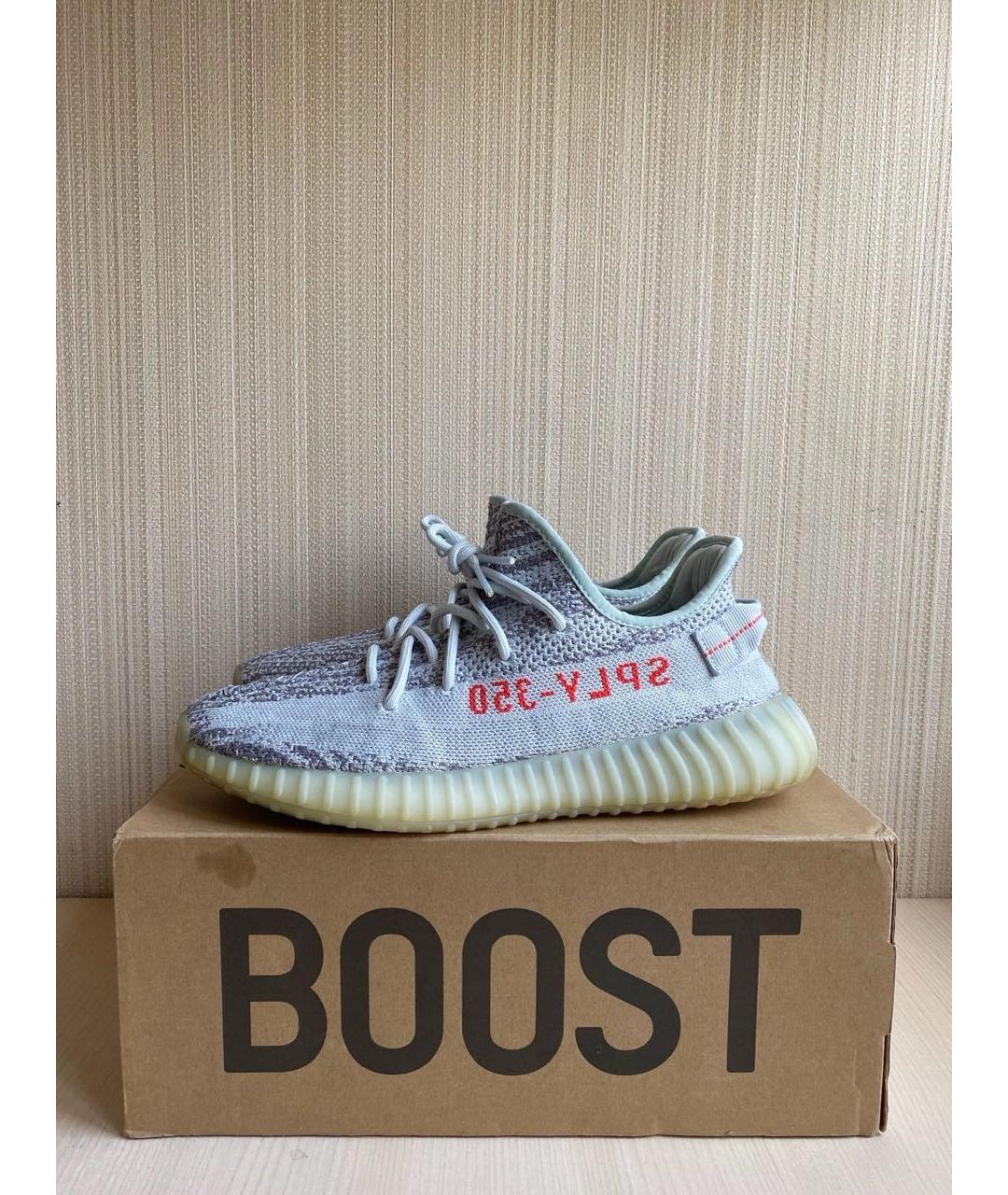 ADIDAS YEEZY Серые текстильные кроссовки, фото 3