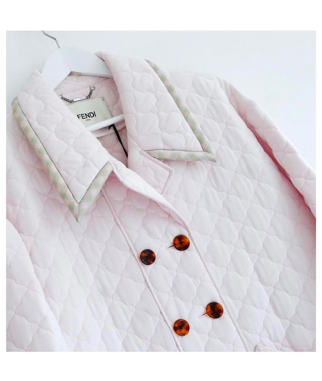 FENDI Розовая шелковая куртка, фото 3