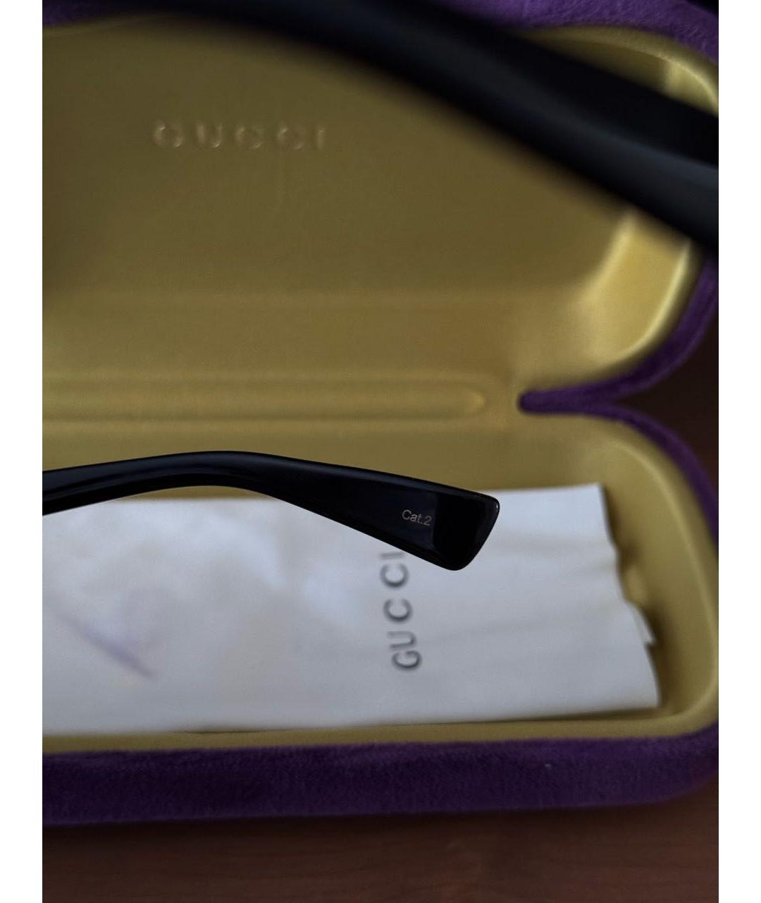 GUCCI Черные пластиковые солнцезащитные очки, фото 6