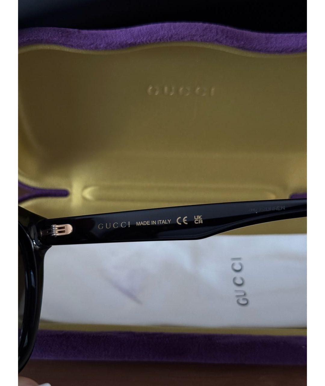 GUCCI Черные пластиковые солнцезащитные очки, фото 5