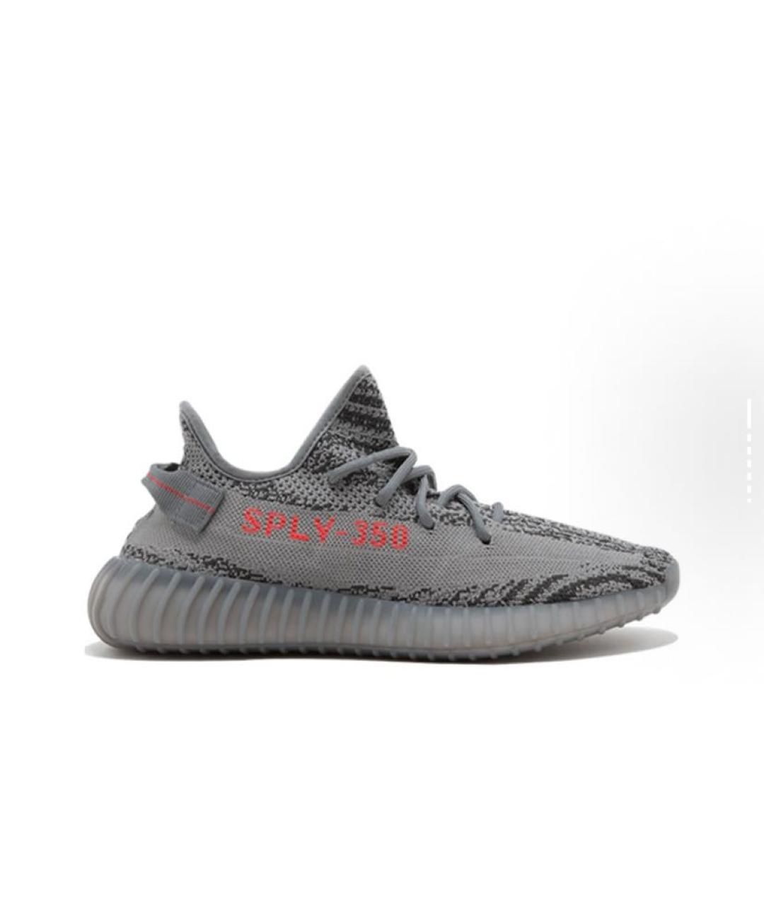 ADIDAS YEEZY Антрацитовые текстильные кроссовки, фото 7