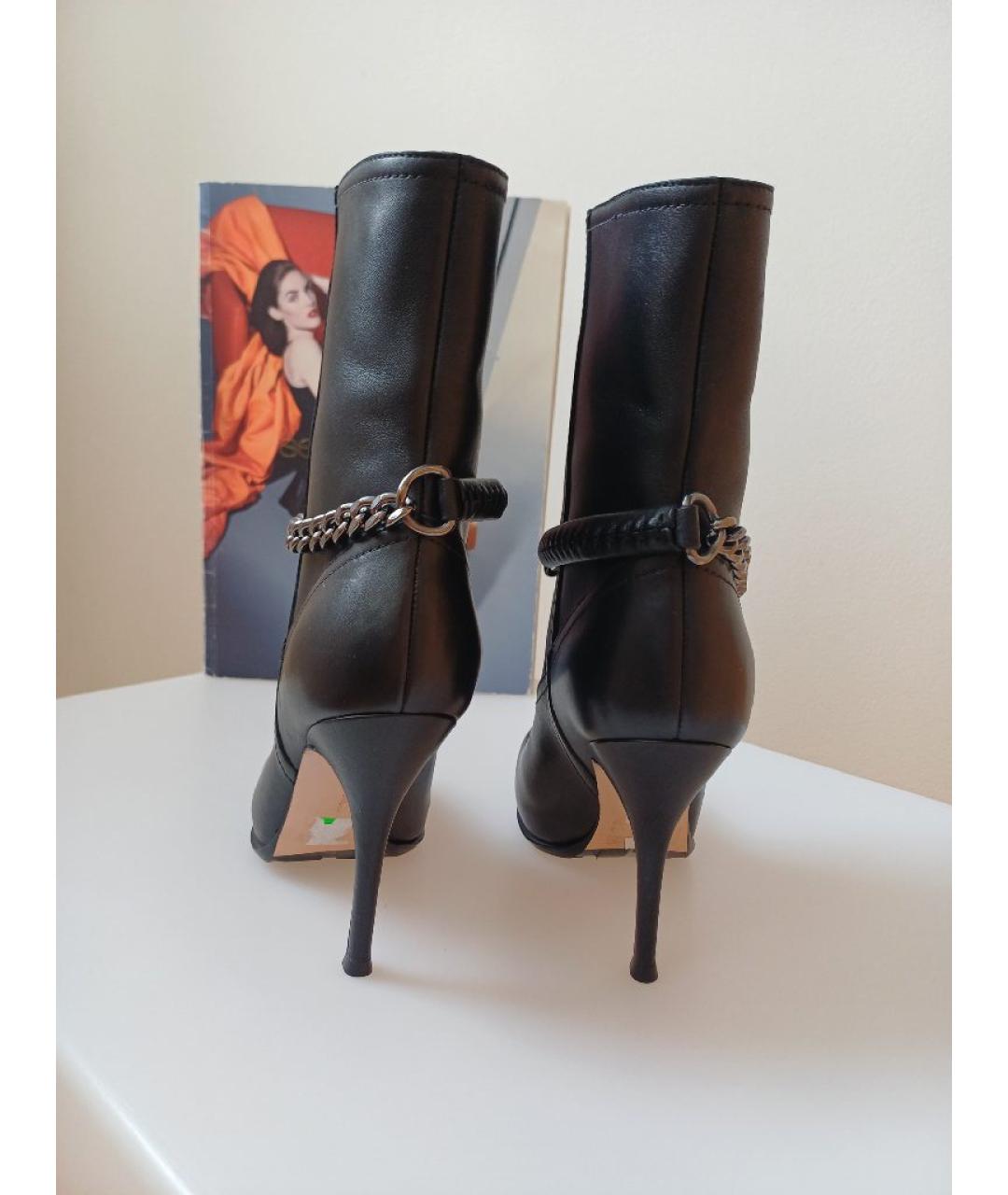 GIANVITO ROSSI Черные кожаные ботильоны, фото 7