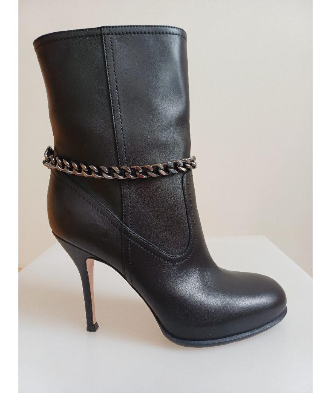 GIANVITO ROSSI Черные кожаные ботильоны, фото 9