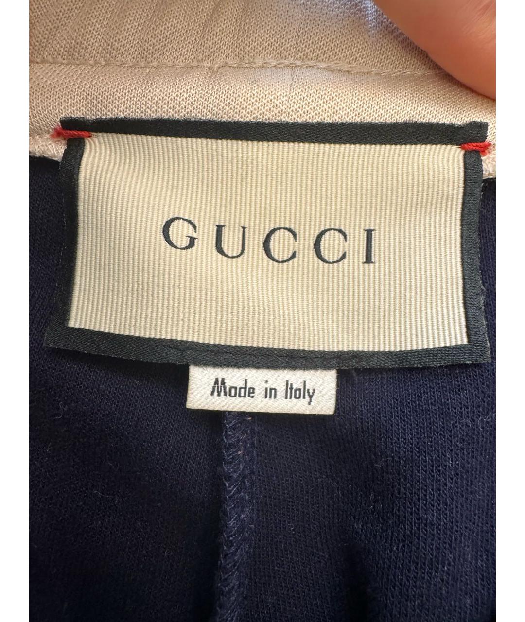 GUCCI Темно-синие полиэстеровые спортивные брюки и шорты, фото 3