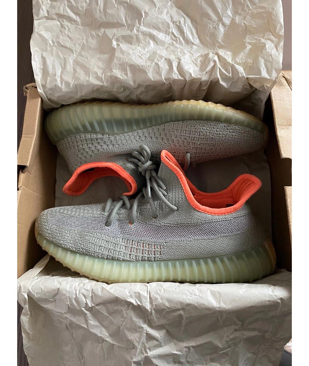 ADIDAS YEEZY Серые текстильные кроссовки, фото 2