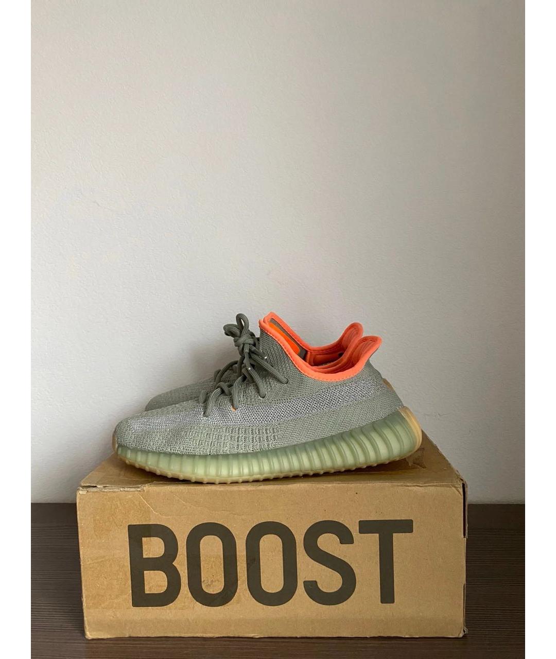 ADIDAS YEEZY Серые текстильные кроссовки, фото 3