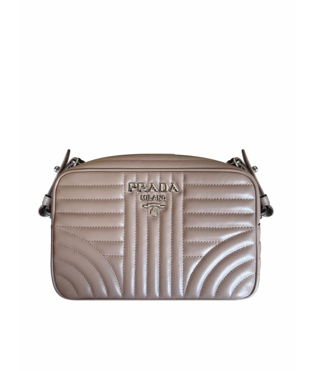 PRADA Бежевая кожаная сумка через плечо, фото 1