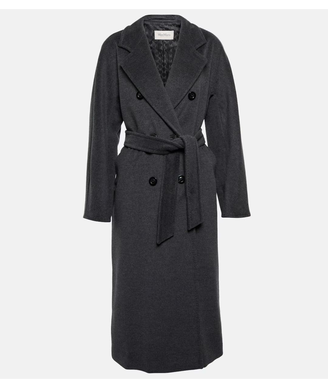 MAX MARA Антрацитовое шерстяное пальто, фото 7