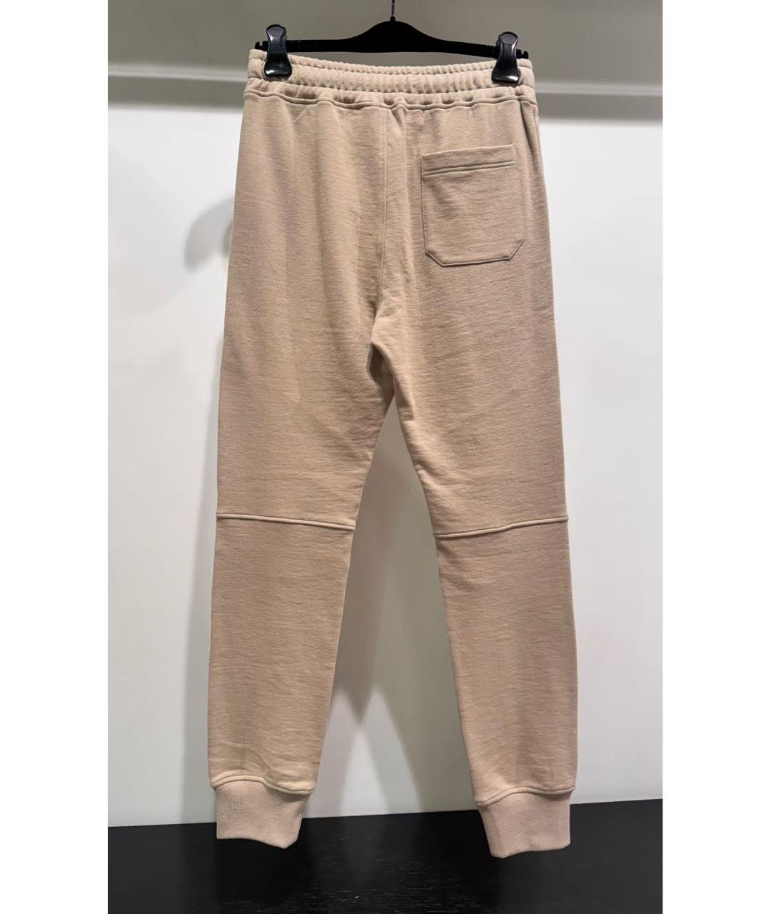 BALMAIN Бежевые хлопковые повседневные брюки, фото 2