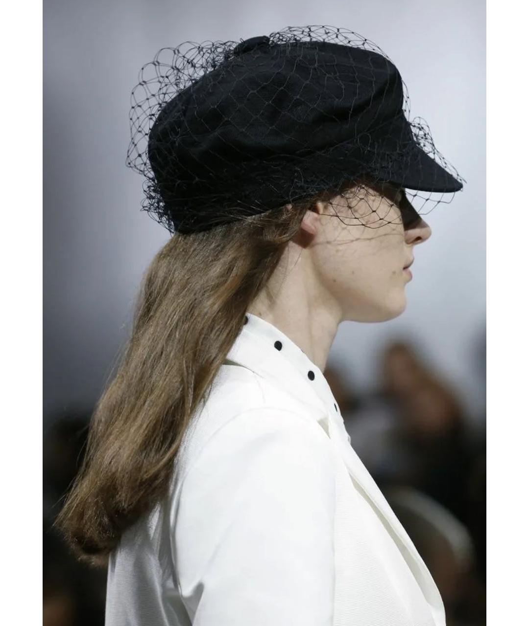 CHRISTIAN DIOR Черная шерстяная кепка, фото 3