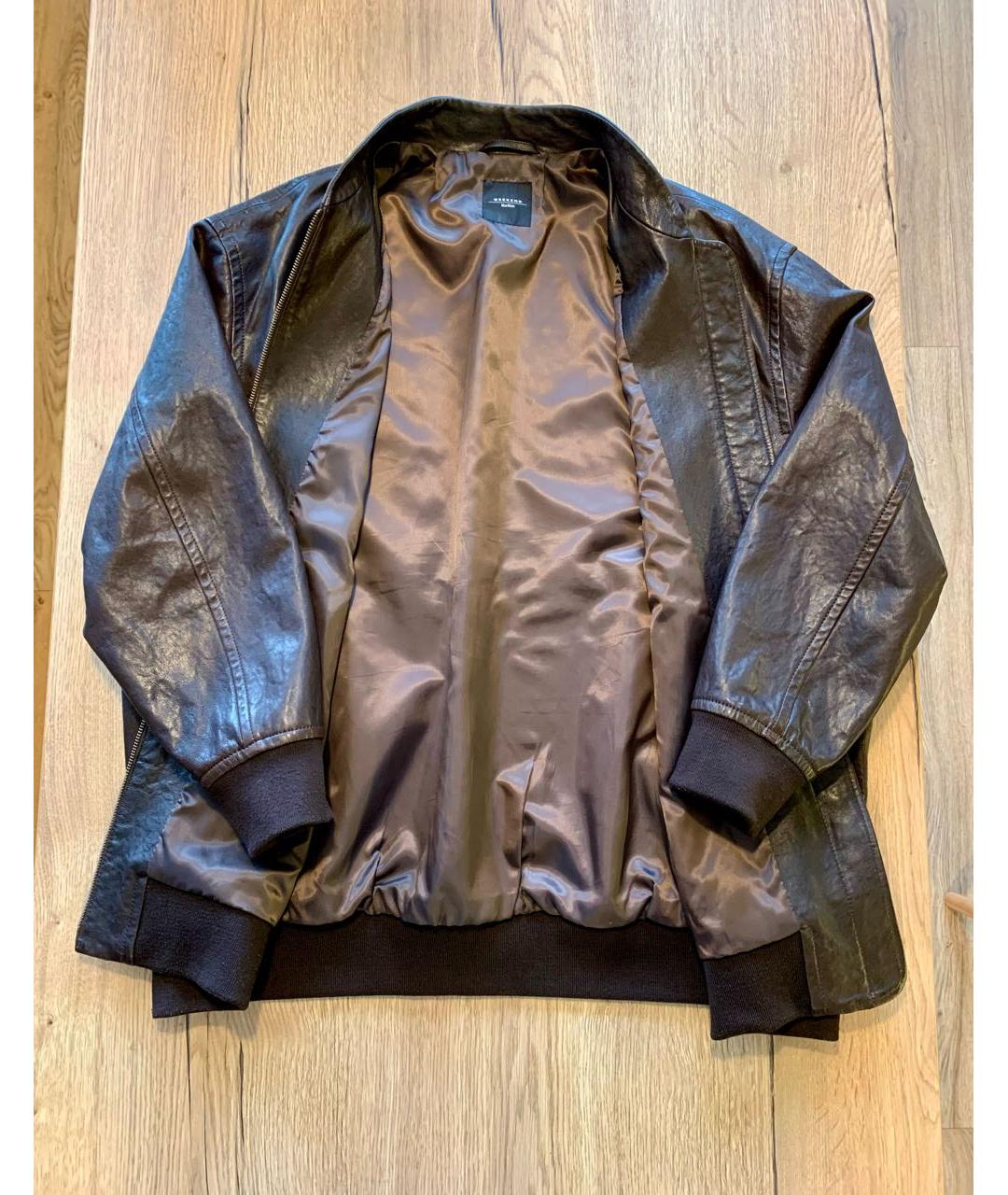WEEKEND MAX MARA Коричневая кожаная куртка, фото 5