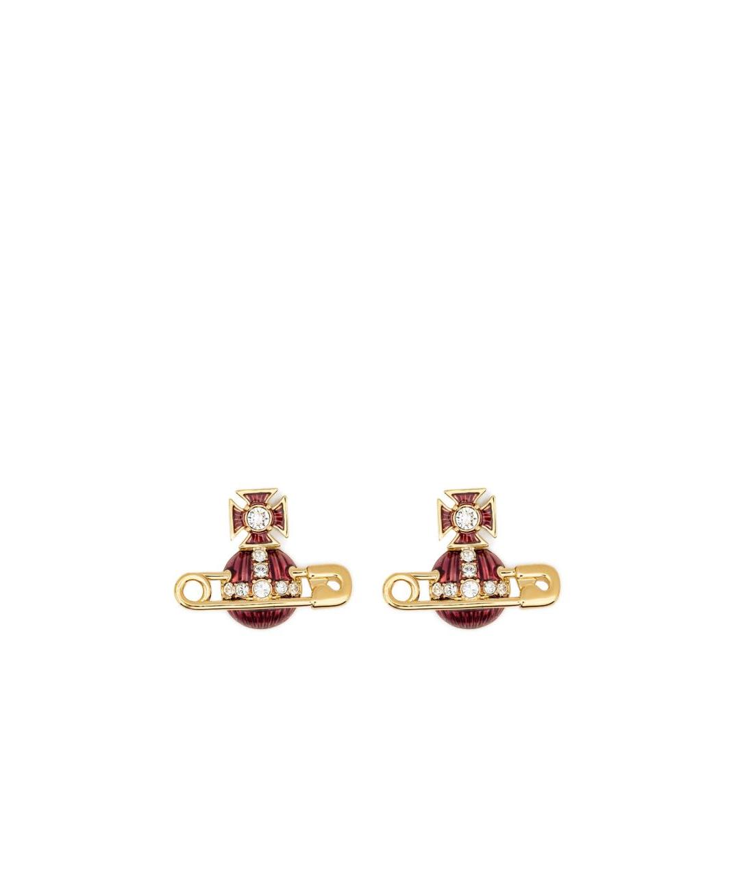 VIVIENNE WESTWOOD Золотые латунные серьги, фото 1