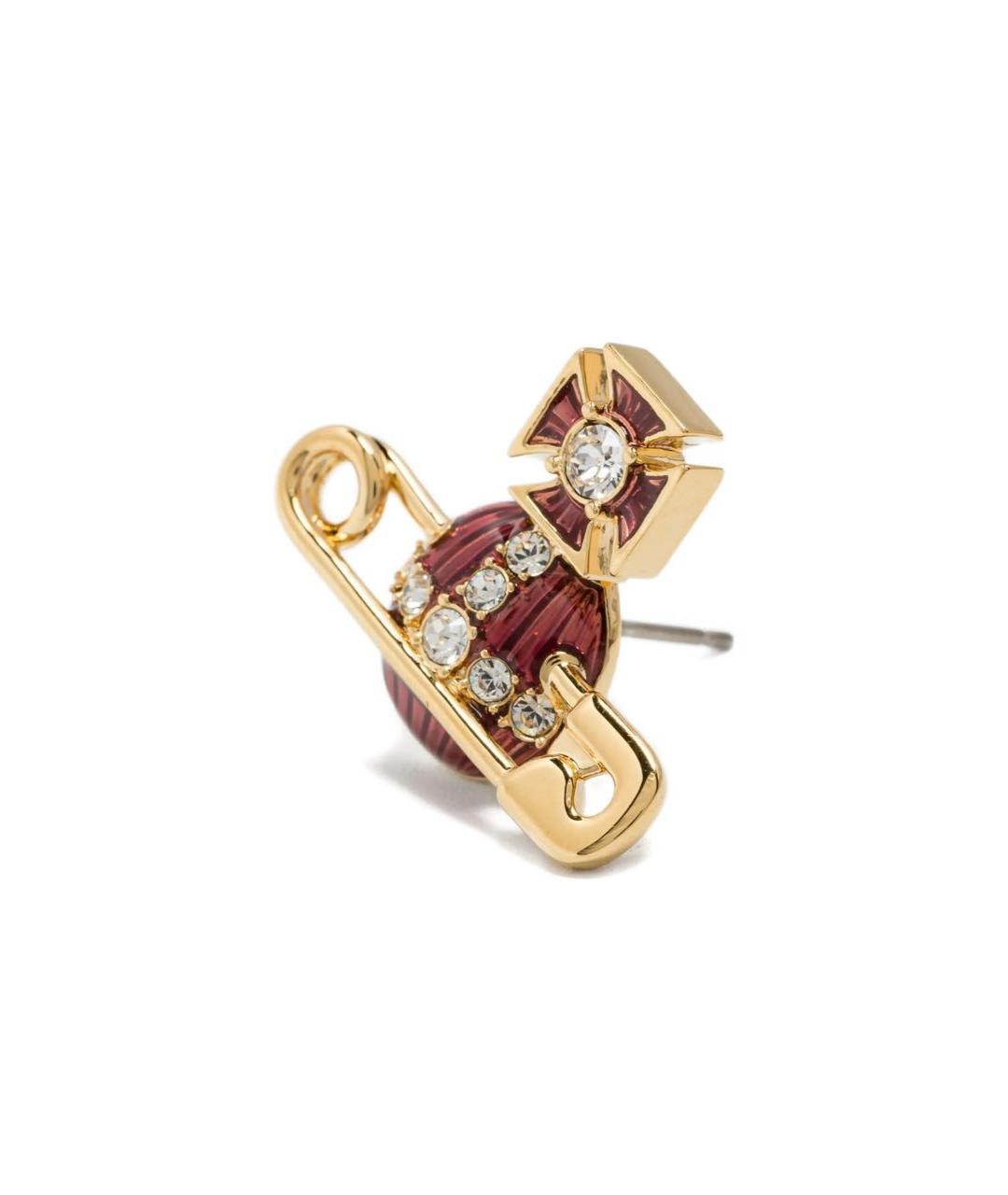 VIVIENNE WESTWOOD Золотые латунные серьги, фото 3