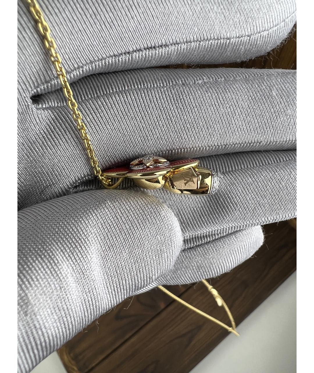 LOUIS VUITTON Красная подвеска из желтого золота, фото 6