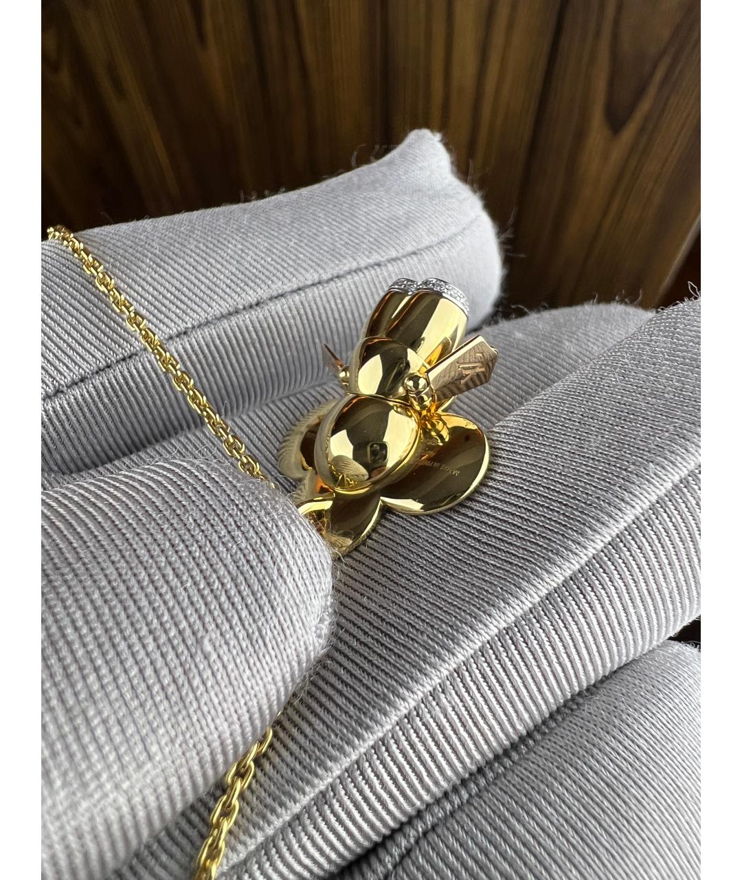 LOUIS VUITTON Красная подвеска из желтого золота, фото 8