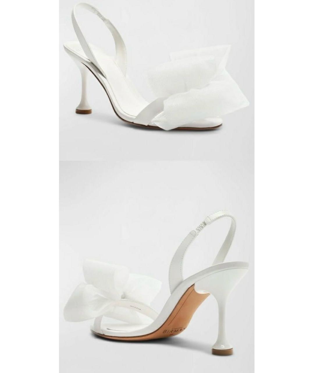 ALEXANDRE BIRMAN Белые текстильные босоножки, фото 7