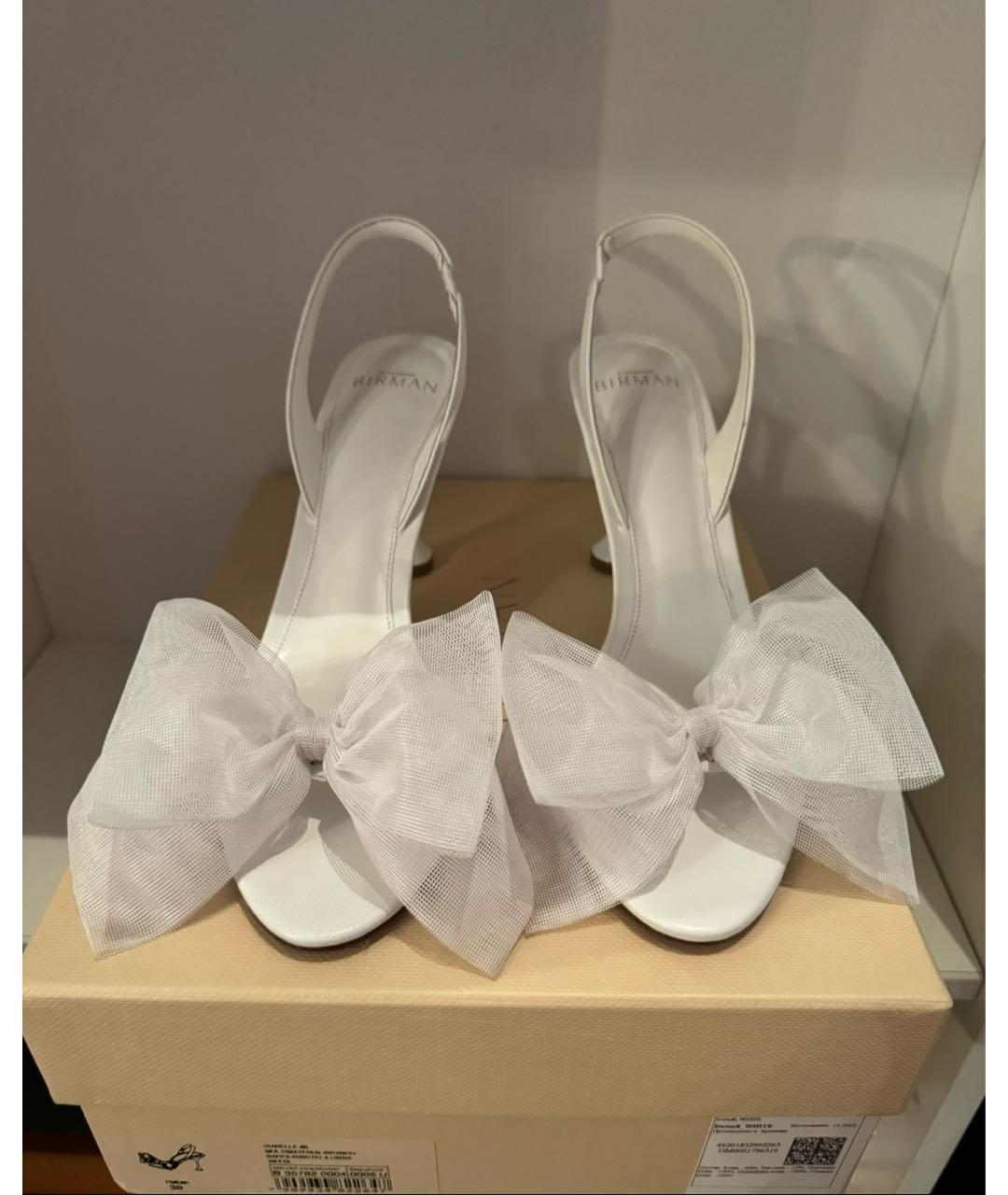 ALEXANDRE BIRMAN Белые текстильные босоножки, фото 3