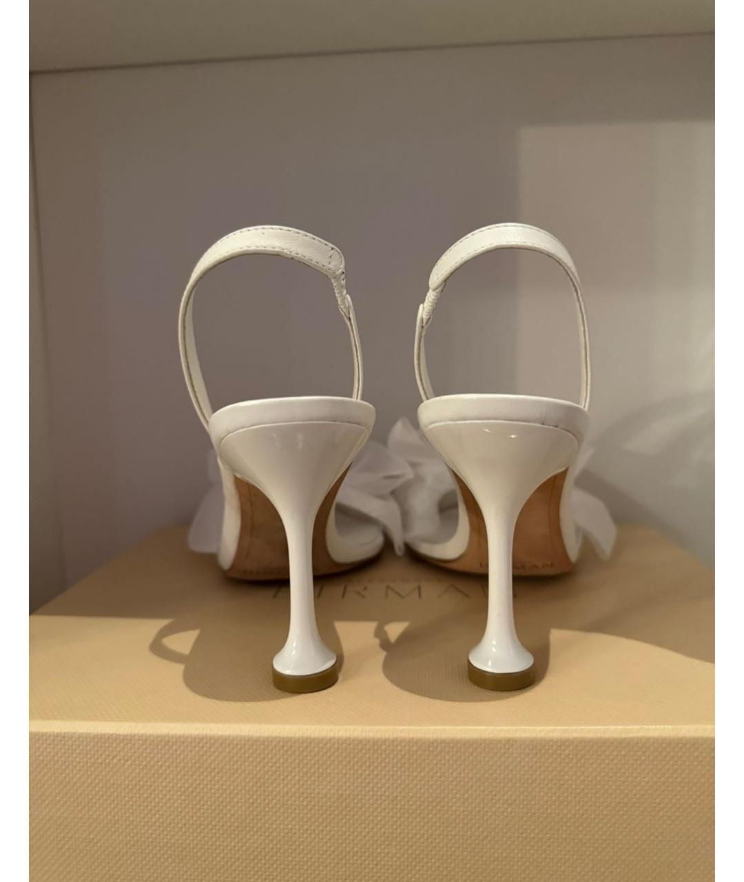 ALEXANDRE BIRMAN Белые текстильные босоножки, фото 5