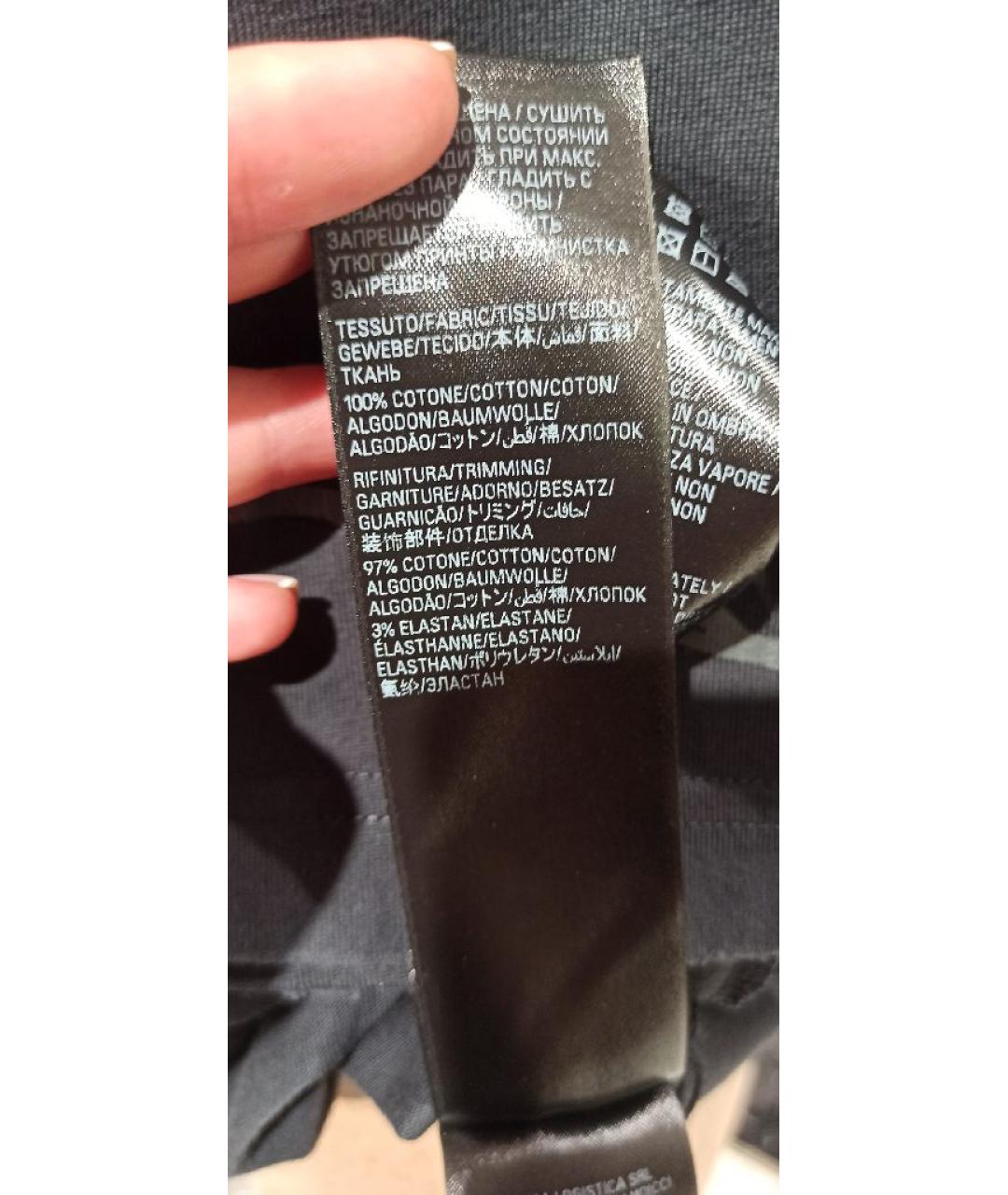 BALENCIAGA Черная хлопковая футболка, фото 7