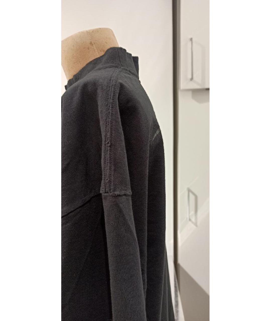 BALENCIAGA Черная хлопковая футболка, фото 5