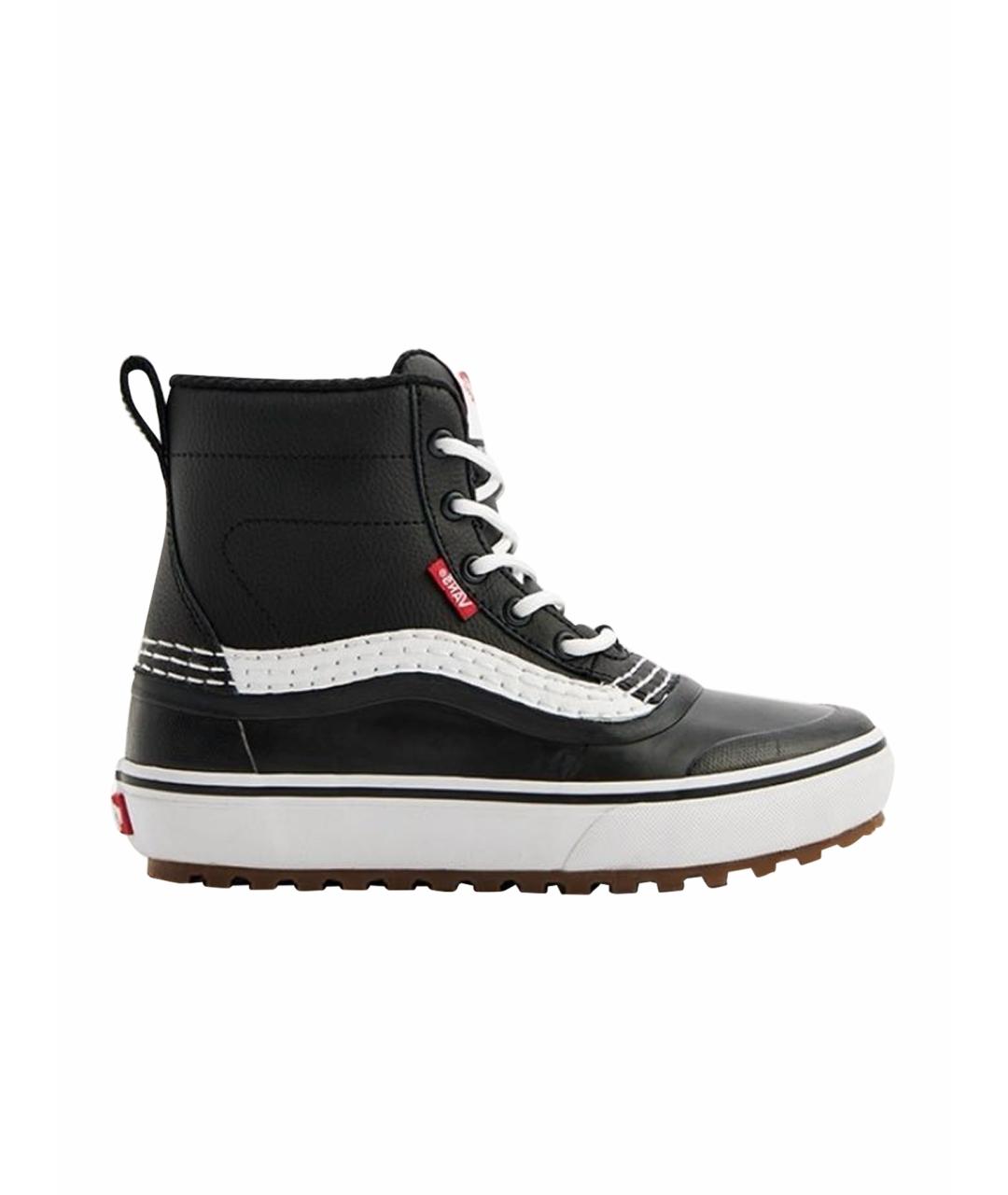 VANS Черные кожаные кроссовки, фото 1