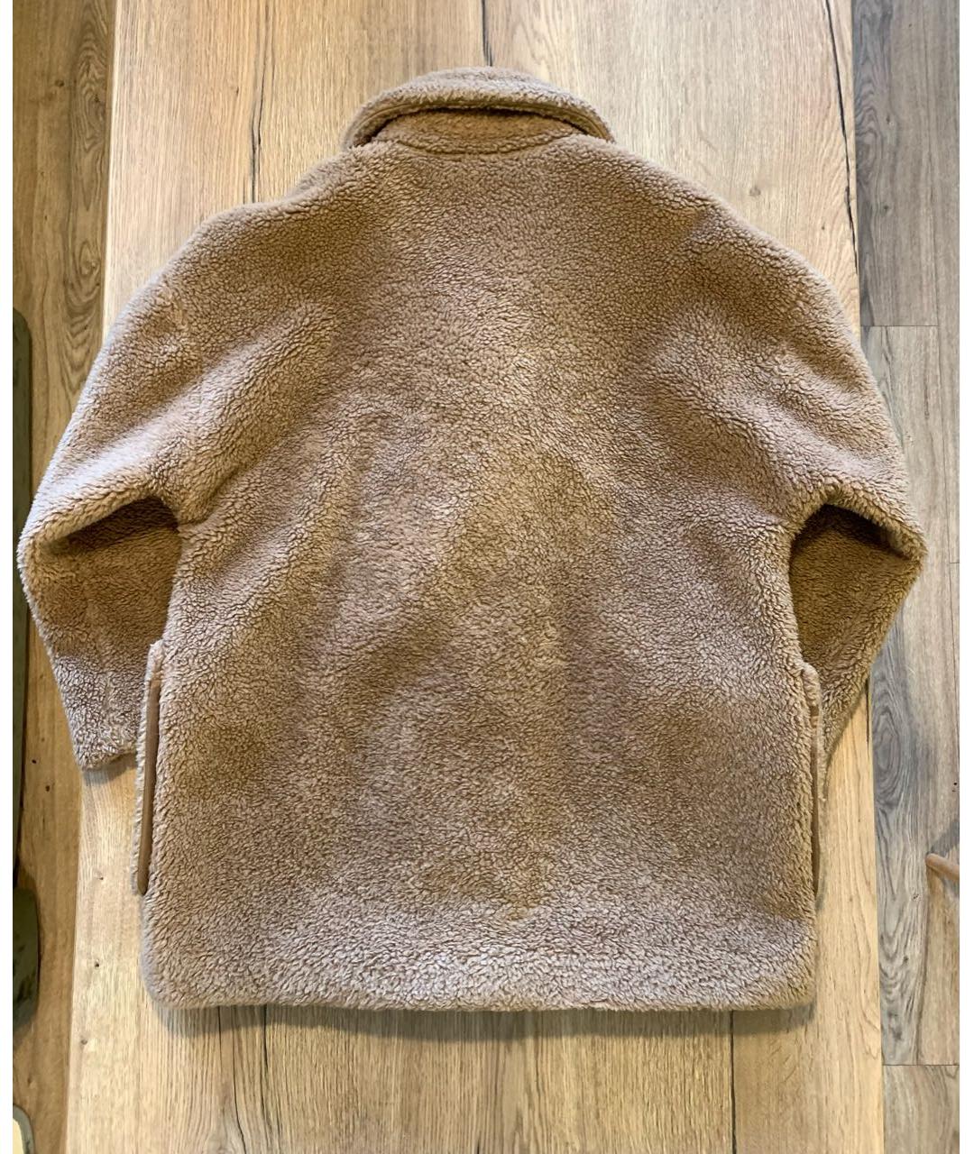 WEEKEND MAX MARA Бежевая шерстяная шуба, фото 2