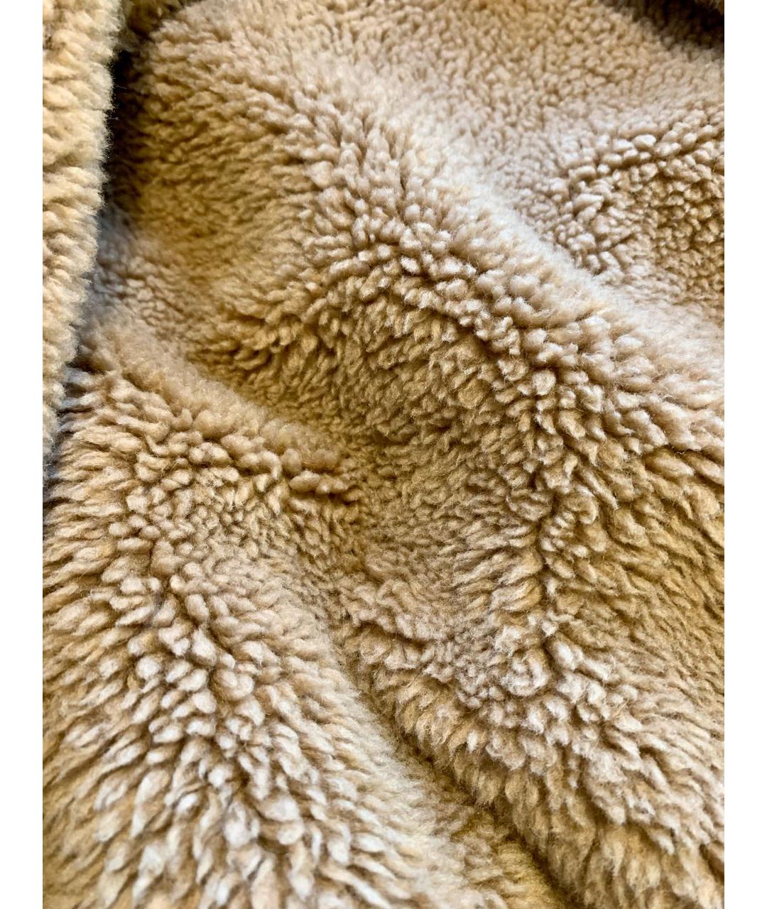 WEEKEND MAX MARA Бежевая шерстяная шуба, фото 6