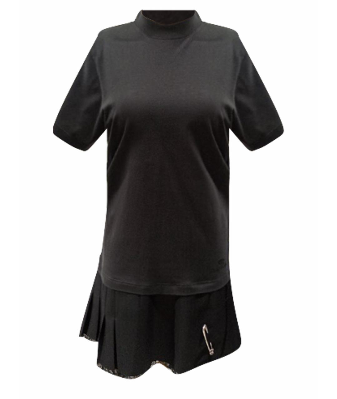 BALENCIAGA Черное хлопковое платье, фото 1