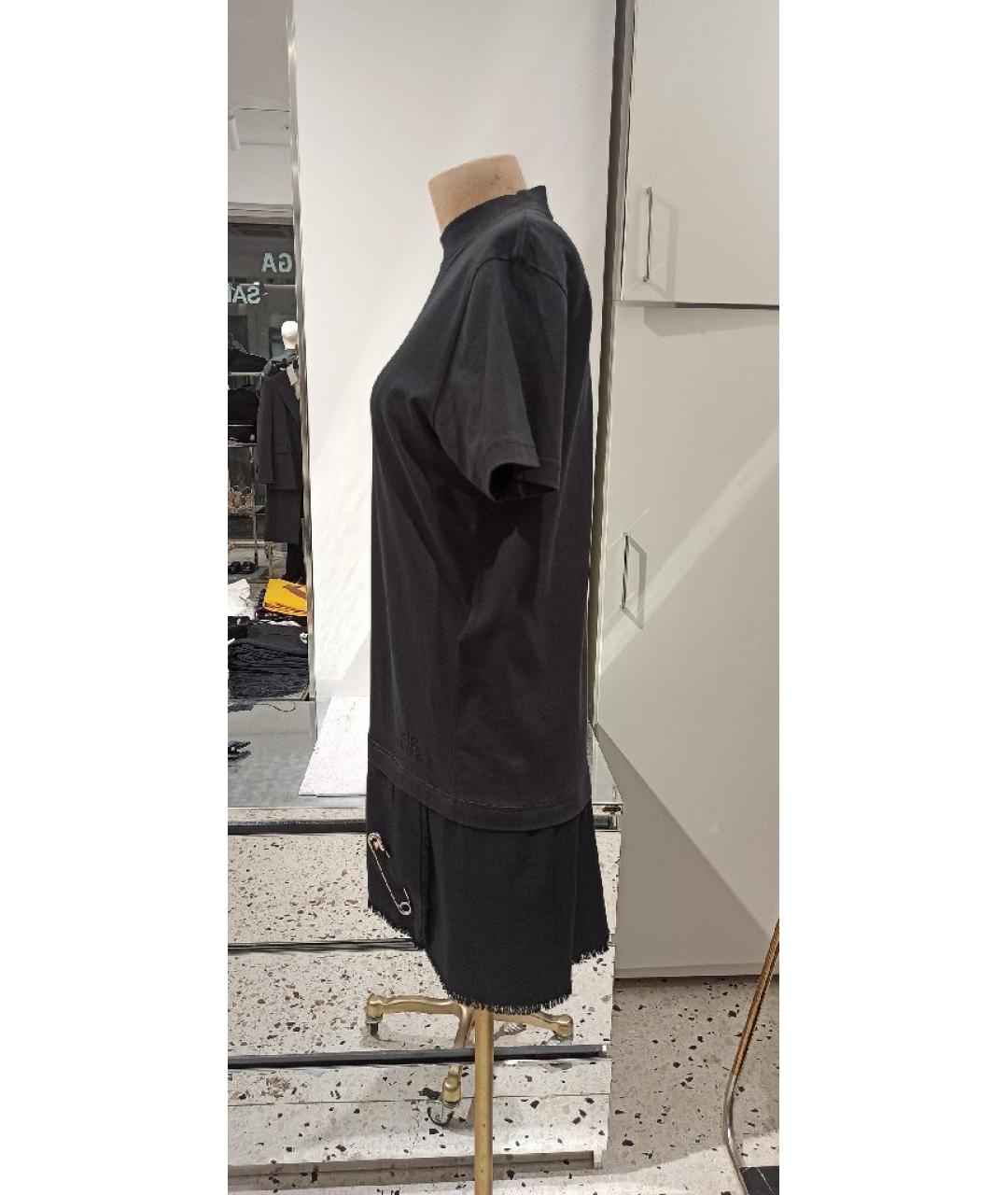 BALENCIAGA Черное хлопковое платье, фото 2