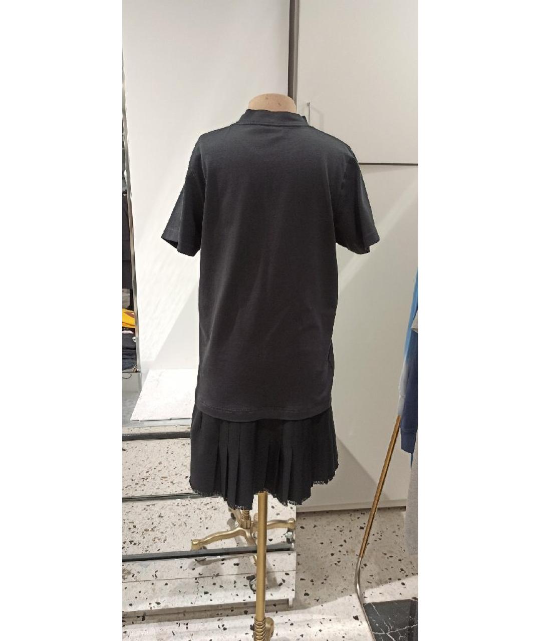 BALENCIAGA Черное хлопковое платье, фото 3