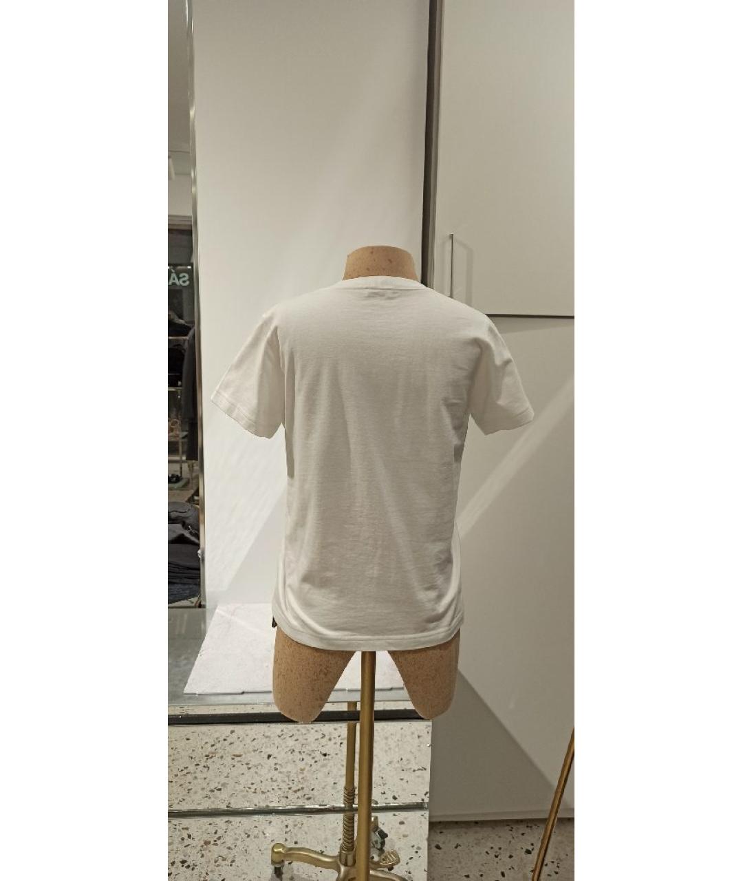 BALENCIAGA Белая хлопковая футболка, фото 3