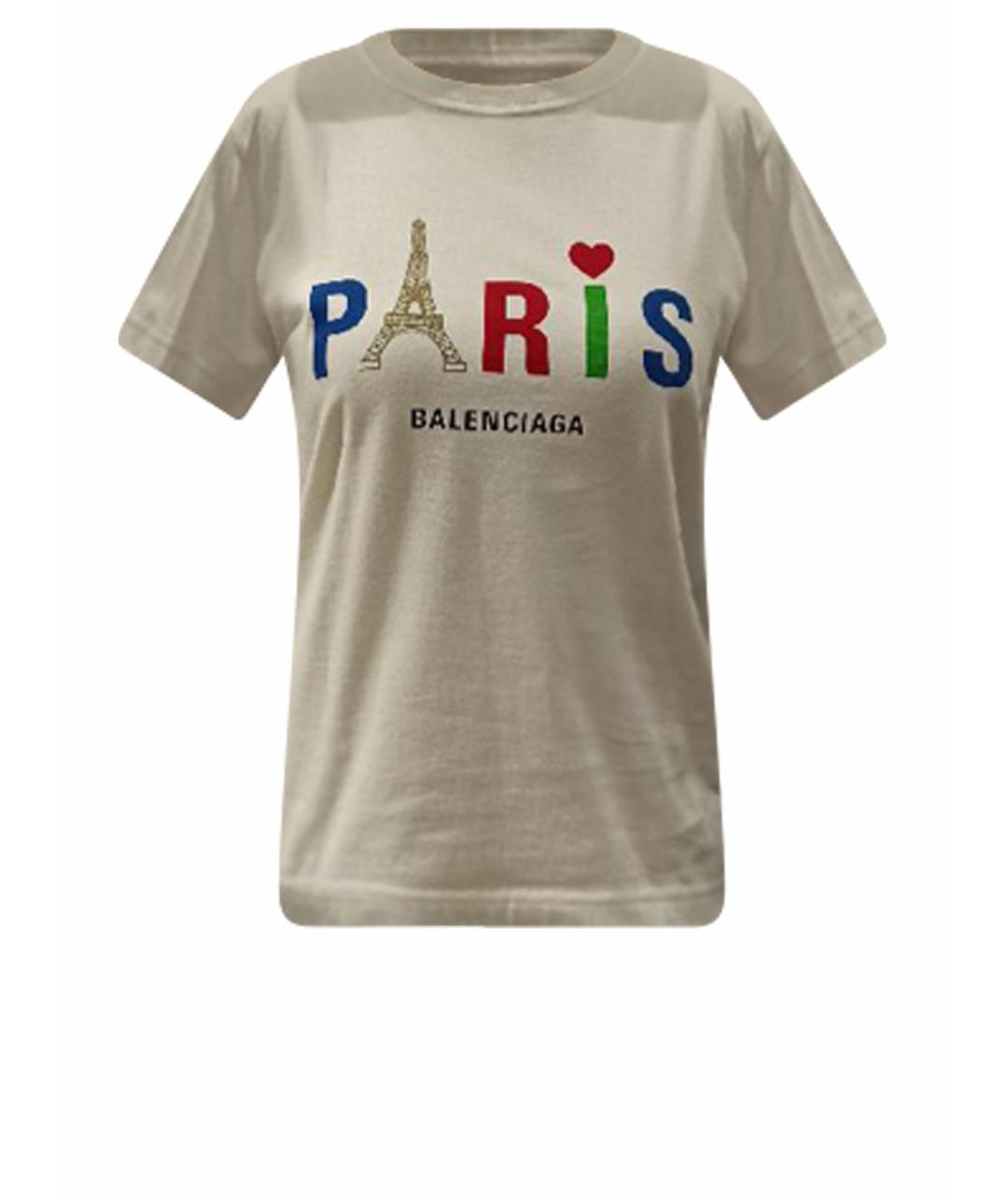 BALENCIAGA Белая хлопковая футболка, фото 1