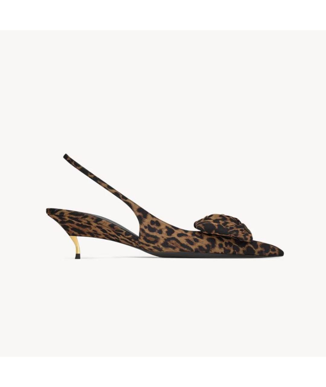 SAINT LAURENT Лодочки на низком каблуке, фото 4
