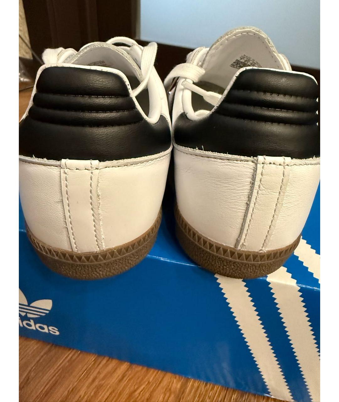 ADIDAS Белые кожаные кеды, фото 4