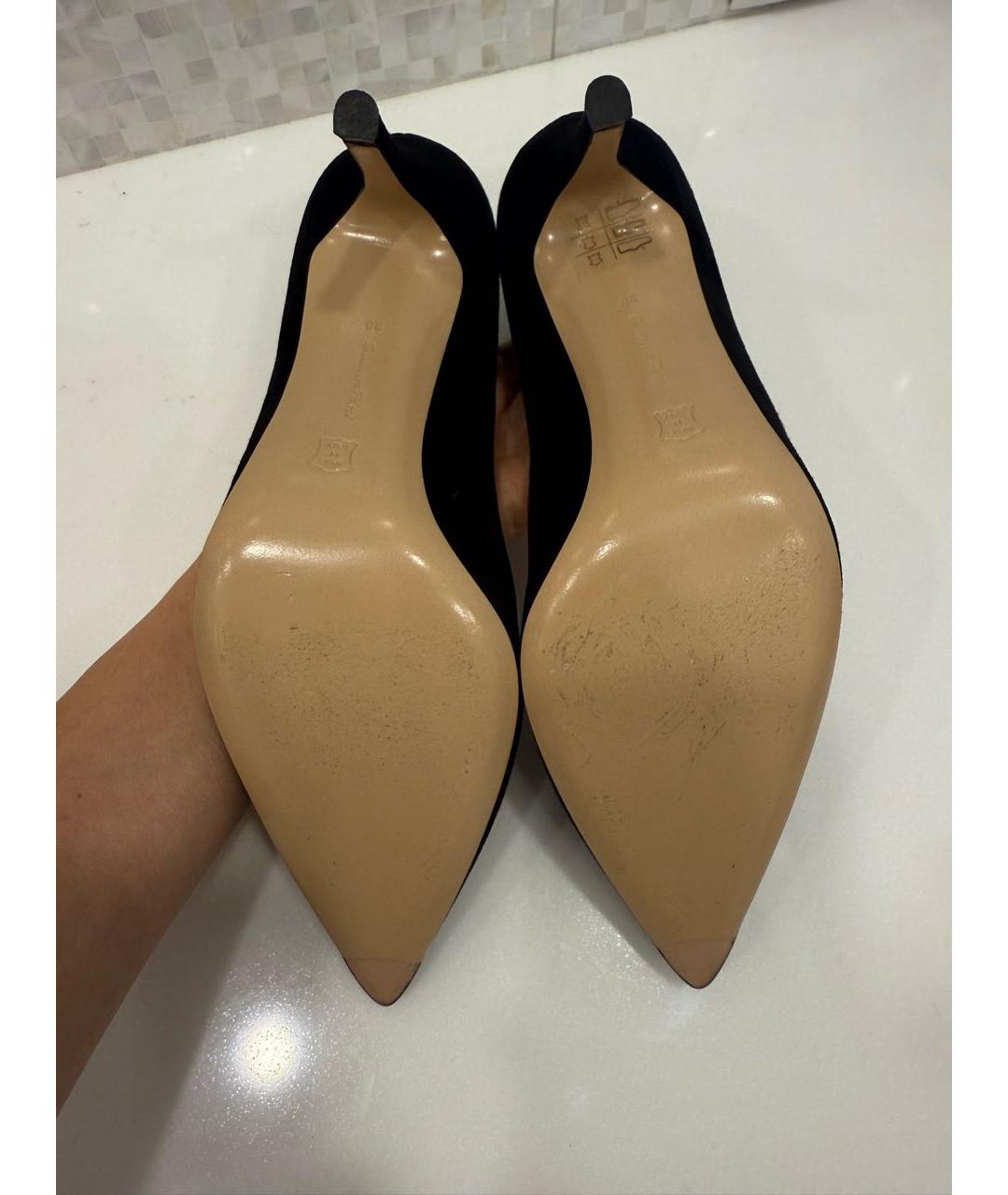 GIANVITO ROSSI Черные замшевые туфли, фото 3