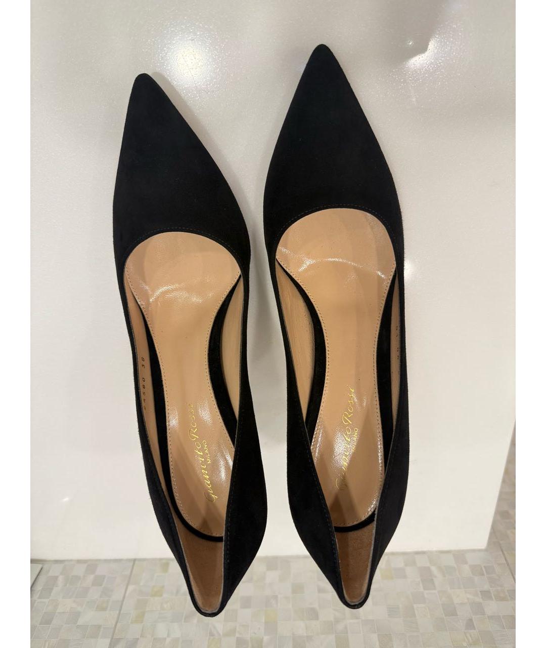 GIANVITO ROSSI Черные замшевые туфли, фото 2