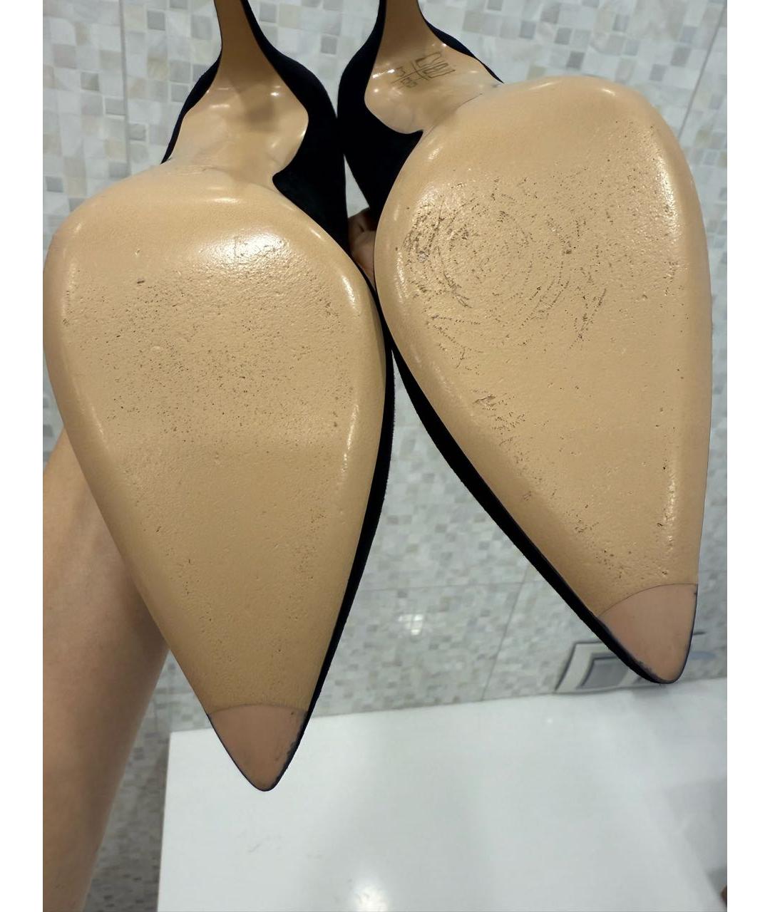 GIANVITO ROSSI Черные замшевые туфли, фото 7