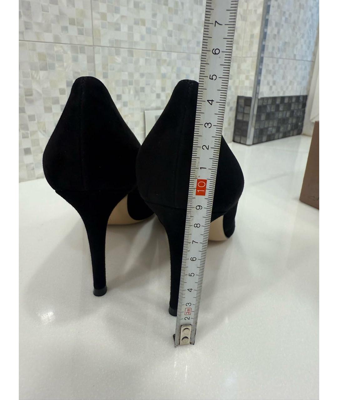 GIANVITO ROSSI Черные замшевые туфли, фото 4