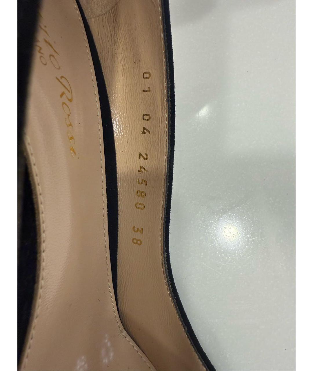 GIANVITO ROSSI Черные замшевые туфли, фото 5