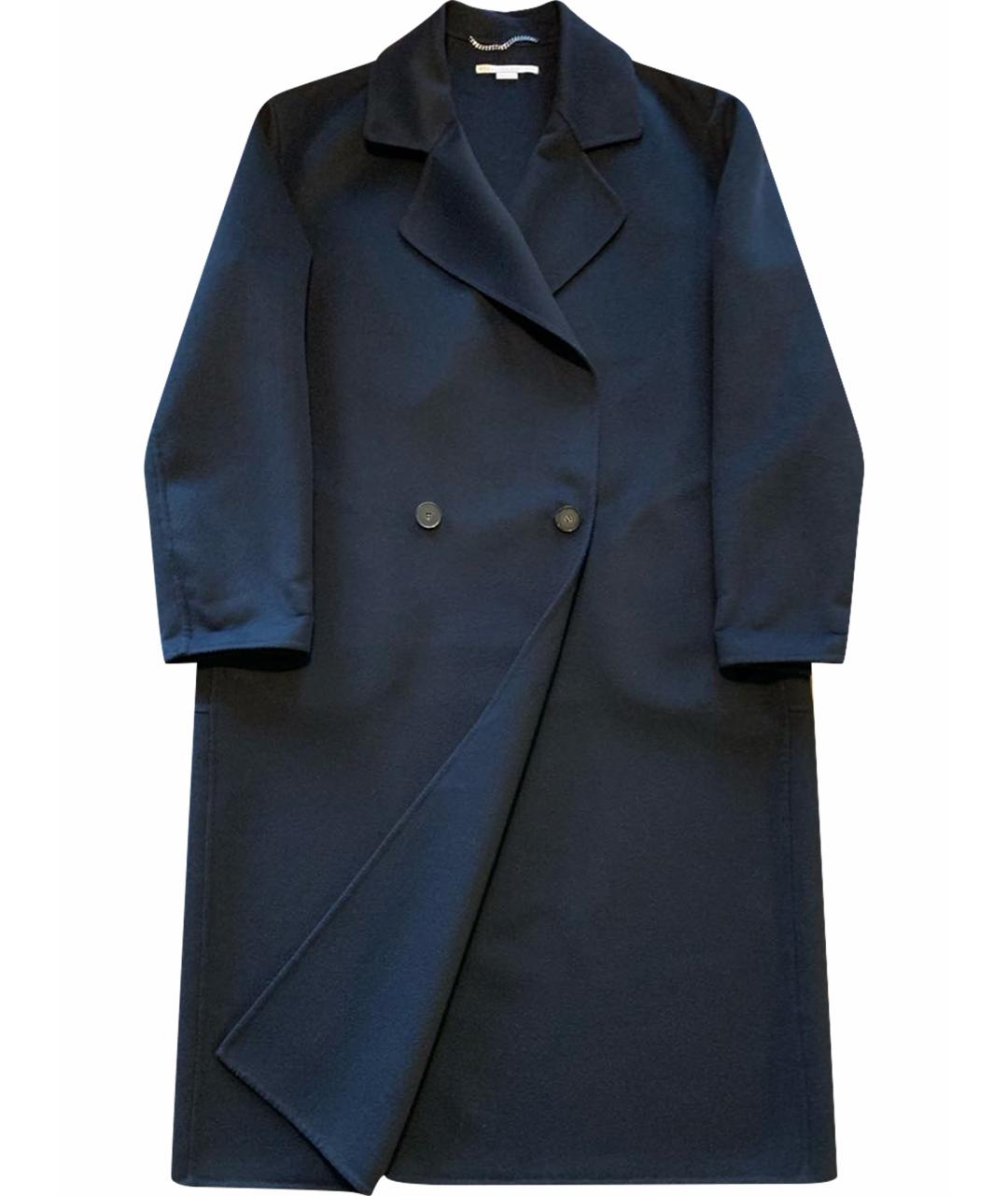 STELLA MCCARTNEY Черное шерстяное пальто, фото 1