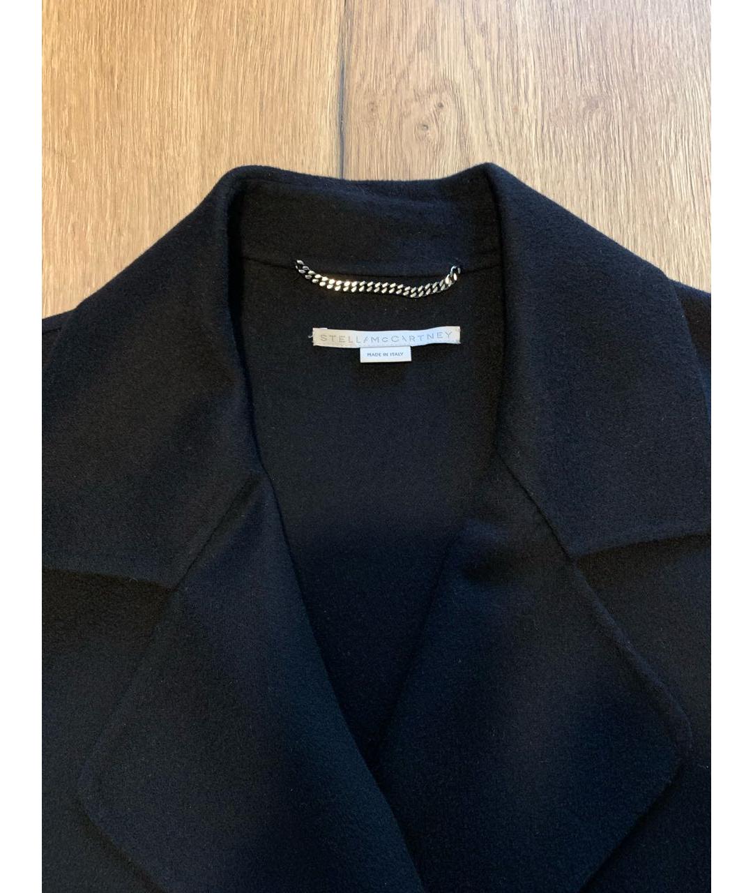 STELLA MCCARTNEY Черное шерстяное пальто, фото 3